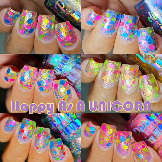 Happy As A Unicorn-Iridescent Multichrome Collection-Large 15ml Bottles