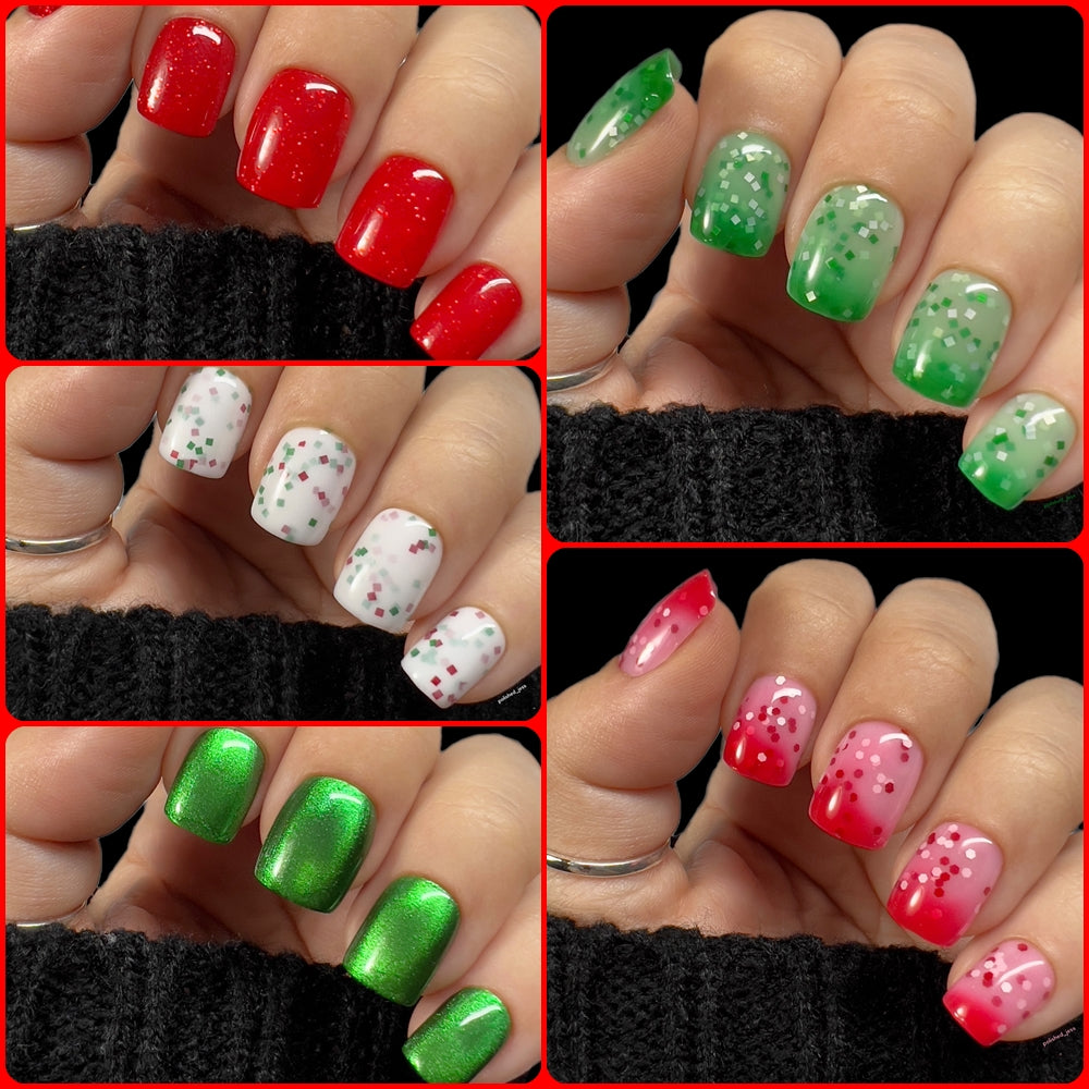 Candy Cane Wishes Nail Polish Collection-15ml Bottles