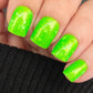 Aloha Lime Freeze-Neon Glitter Shimmer Polish