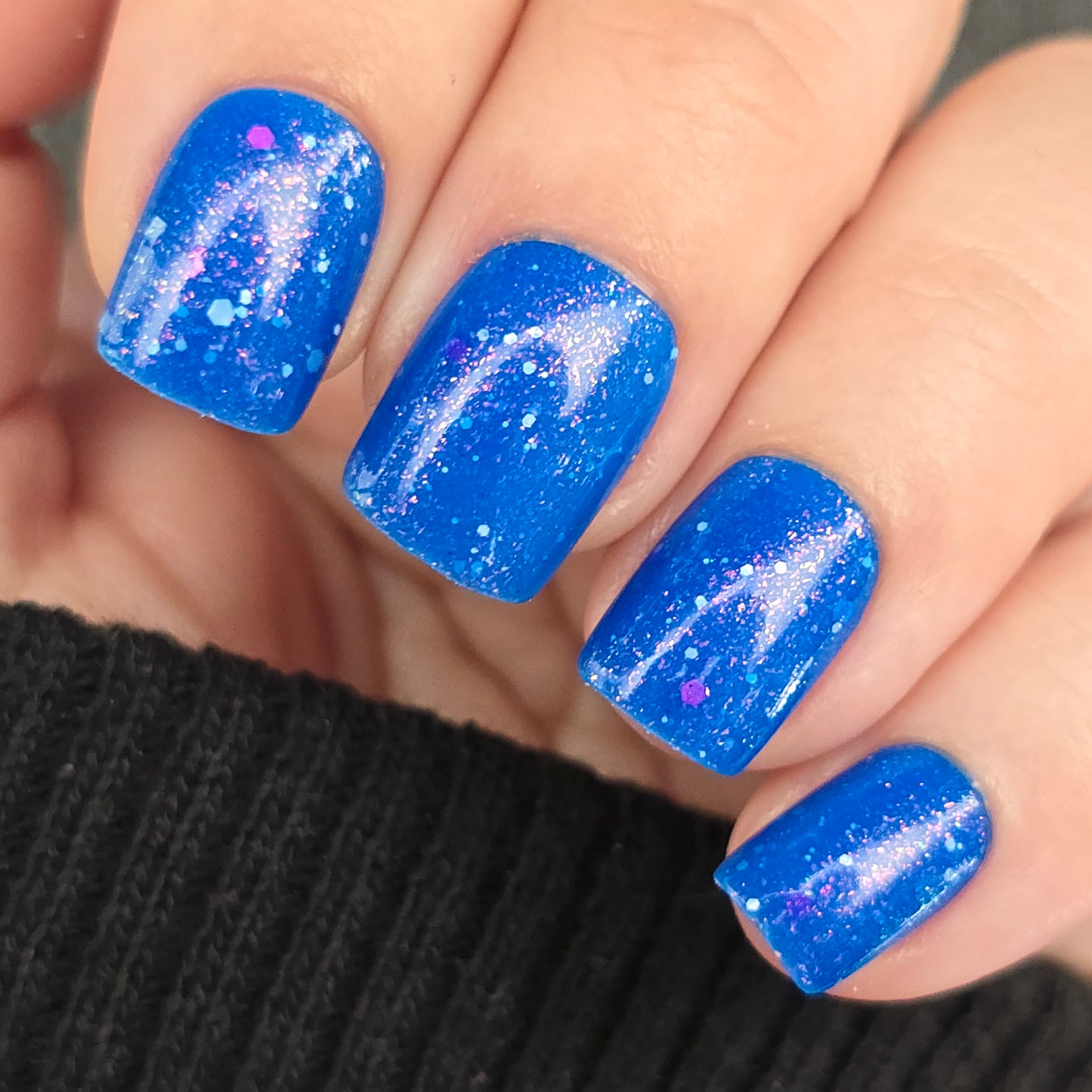 Kona Blue Cooler-Neon Glitter Shimmer Polish