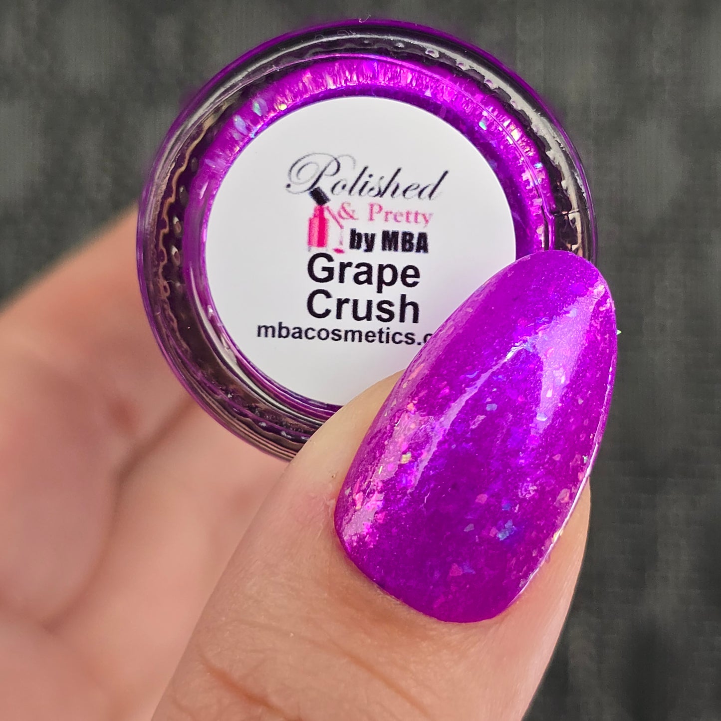 Grape Crush-Neon Flakie Nail polish
