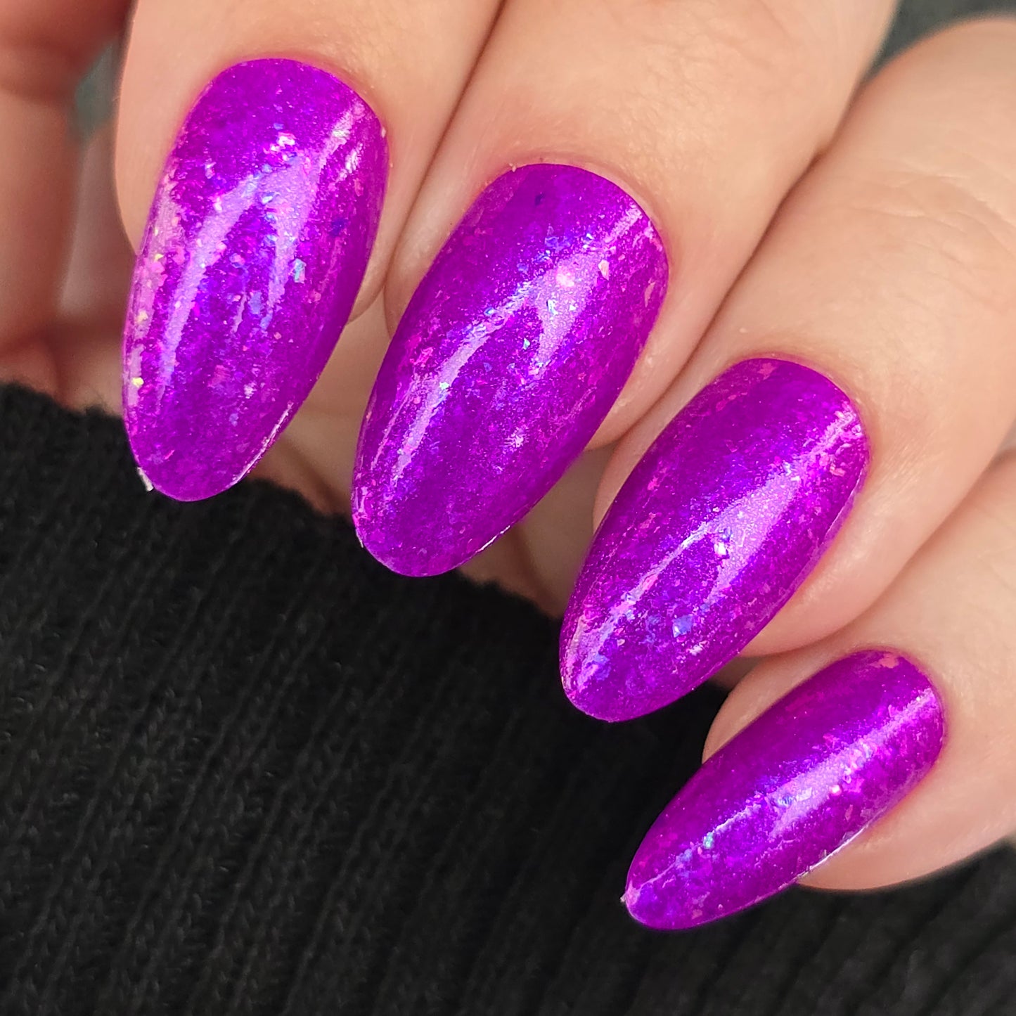Grape Crush-Neon Flakie Nail polish