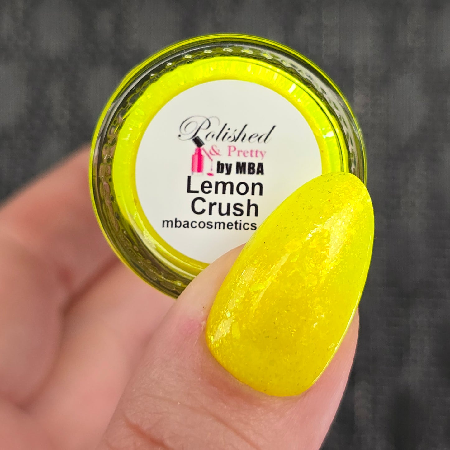 Lemon Crush-Neon Flakie Nail polish
