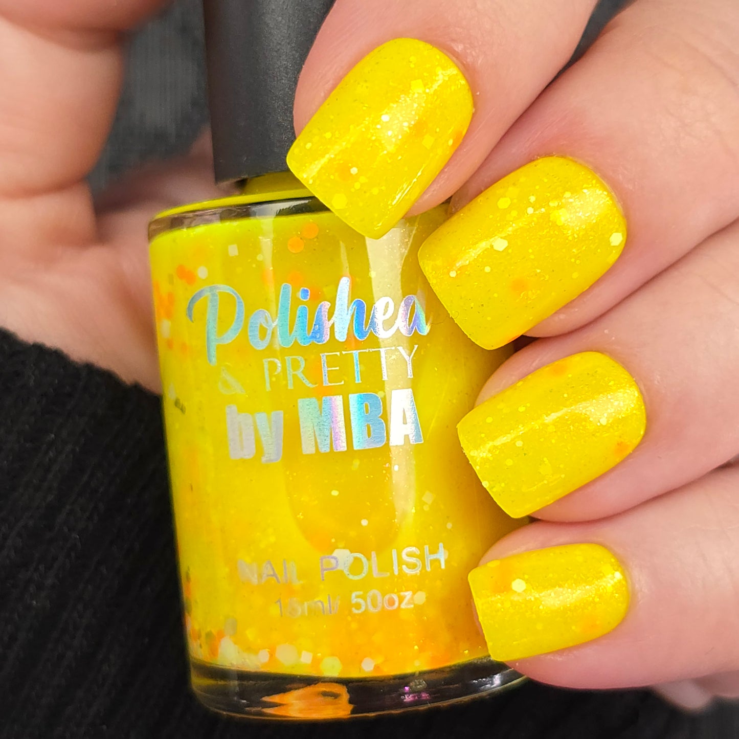 Lemondrop Chill-Neon Glitter Shimmer Polish