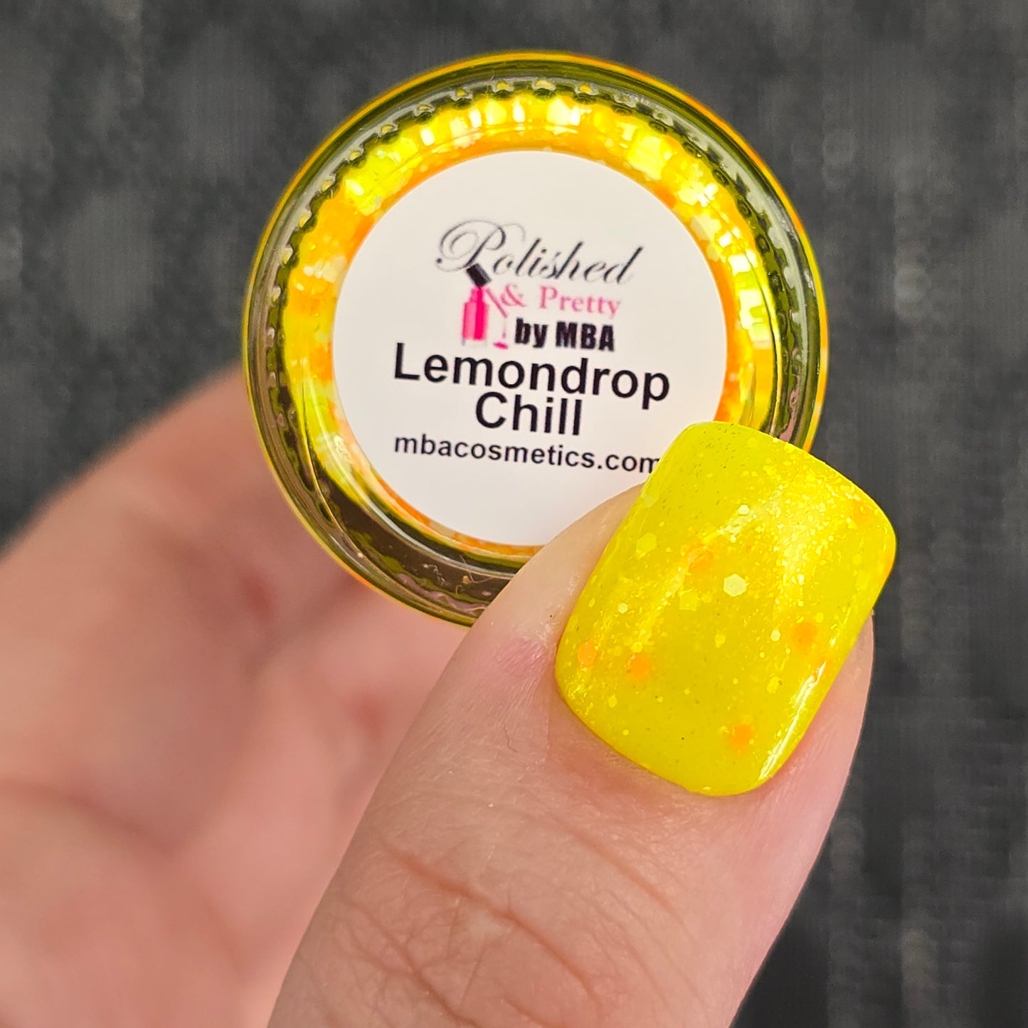 Lemondrop Chill-Neon Glitter Shimmer Polish