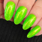 Lime Crush-Neon Flakie Nail polish