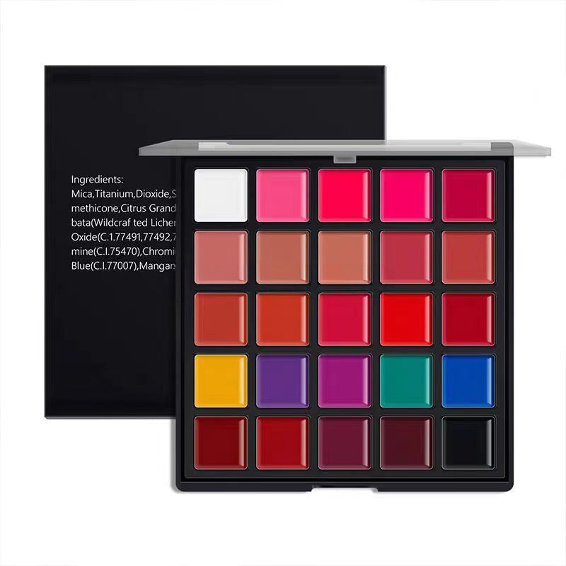 25 Color Lip Gloss Palette