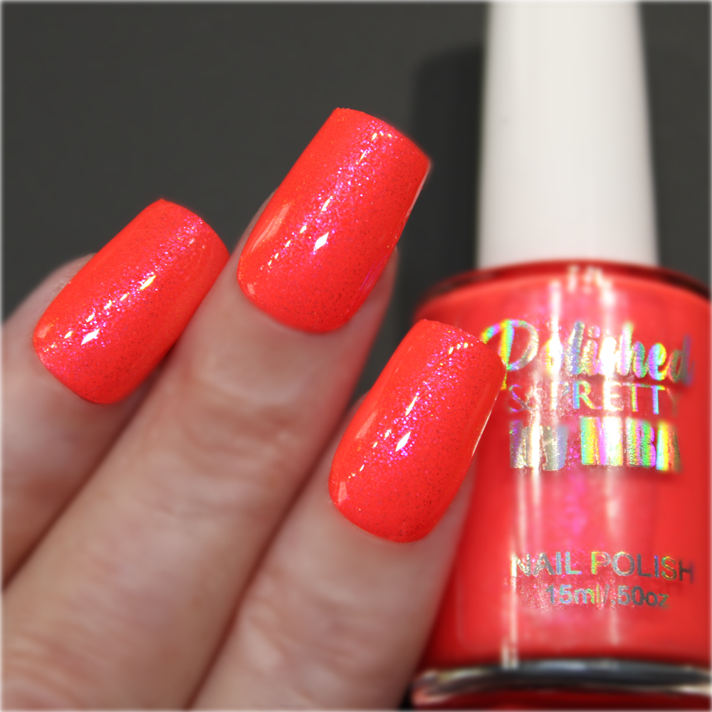 Melon Sherbert-Neon Shimmer Polish