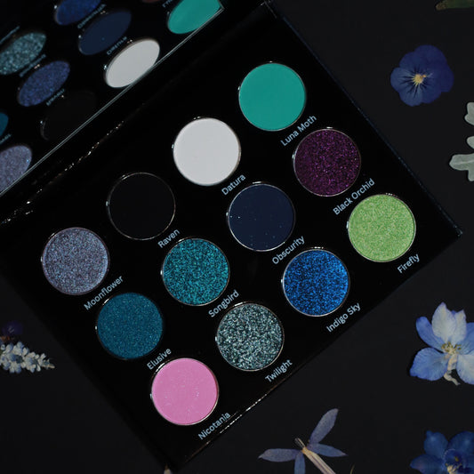 SAT AUG 29 NOON Nocturnal Garden-Pressed Pigment  Palette