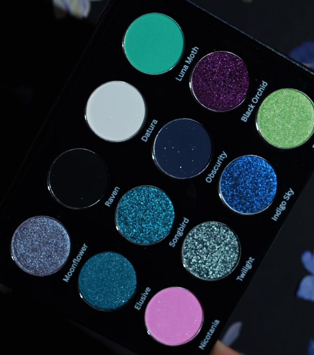SAT AUG 29 NOON Nocturnal Garden-Pressed Pigment  Palette
