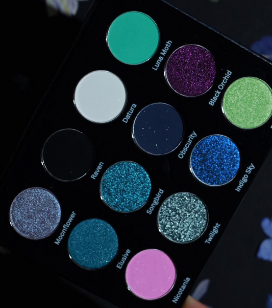 SAT AUG 29 NOON Nocturnal Garden-Pressed Pigment  Palette