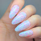 Polkadot Petals-White Crelly Glitter Polish