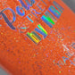 Atomic Tangerine-Neon Holographic Polish