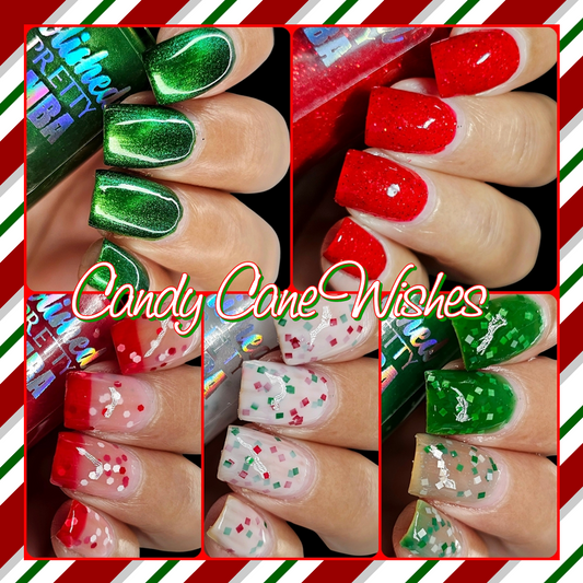 Candy Cane Wishes Nail Polish Collection-15ml Bottles