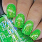 Aloha Lime Freeze-Neon Glitter Shimmer Polish
