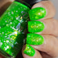 Aloha Lime Freeze-Neon Glitter Shimmer Polish
