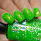 Aloha Lime Freeze-Neon Glitter Shimmer Polish