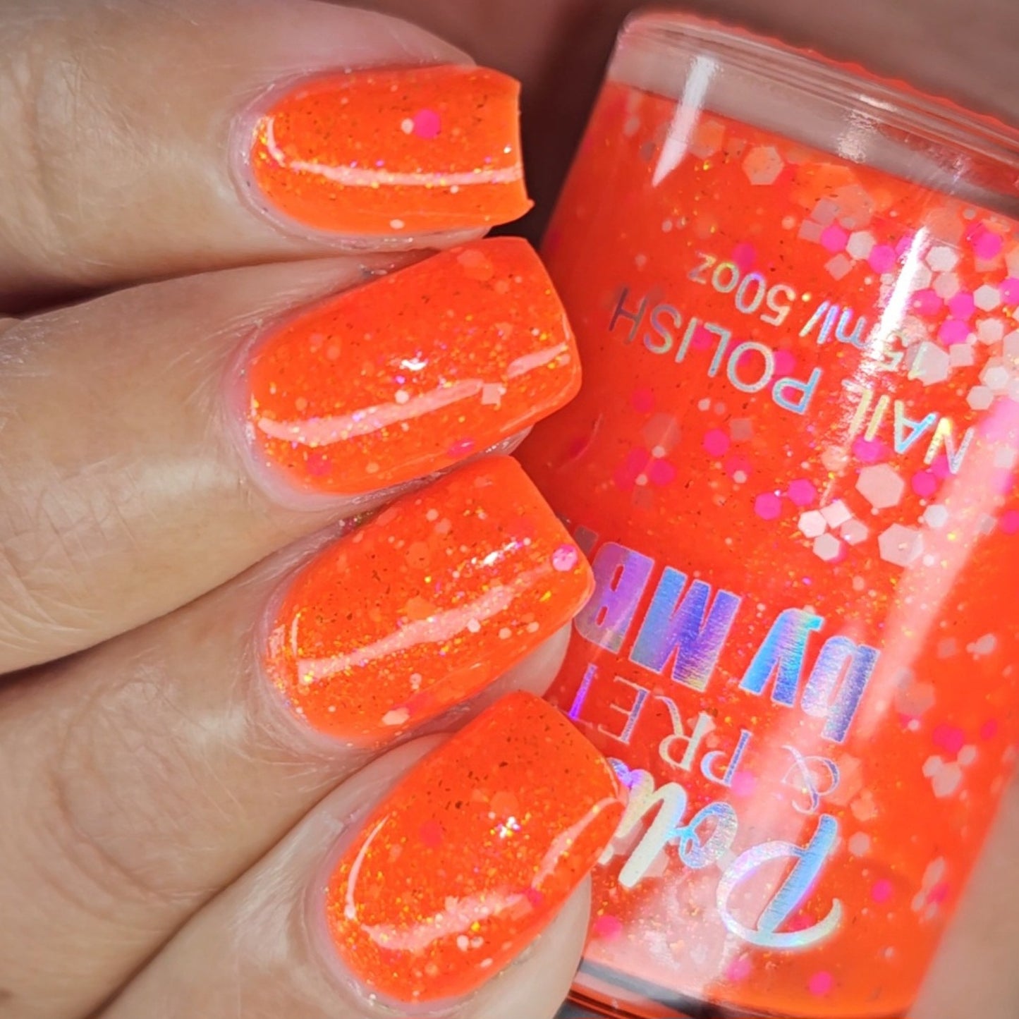 Sunset Slushie-Neon Glitter Shimmer Polish