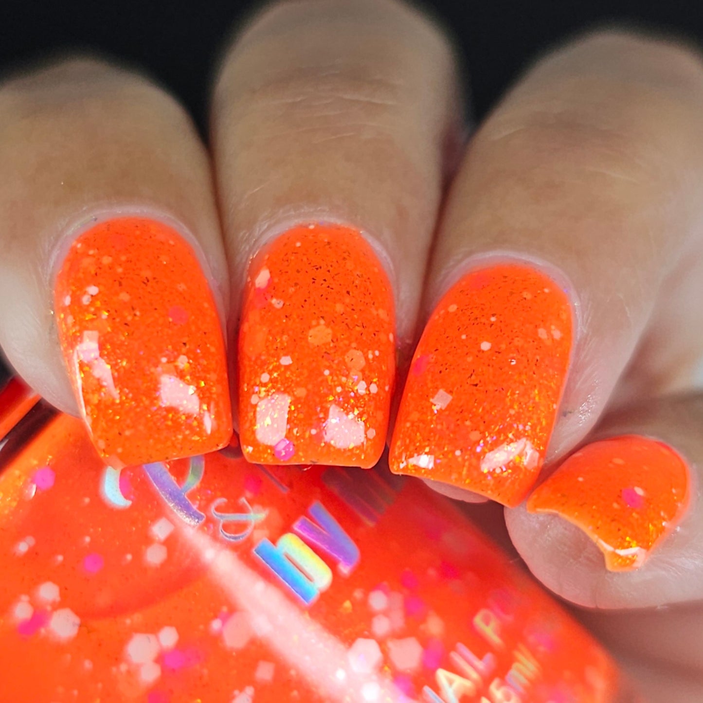 Sunset Slushie-Neon Glitter Shimmer Polish