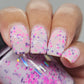 Polkadot Petals-White Crelly Glitter Polish