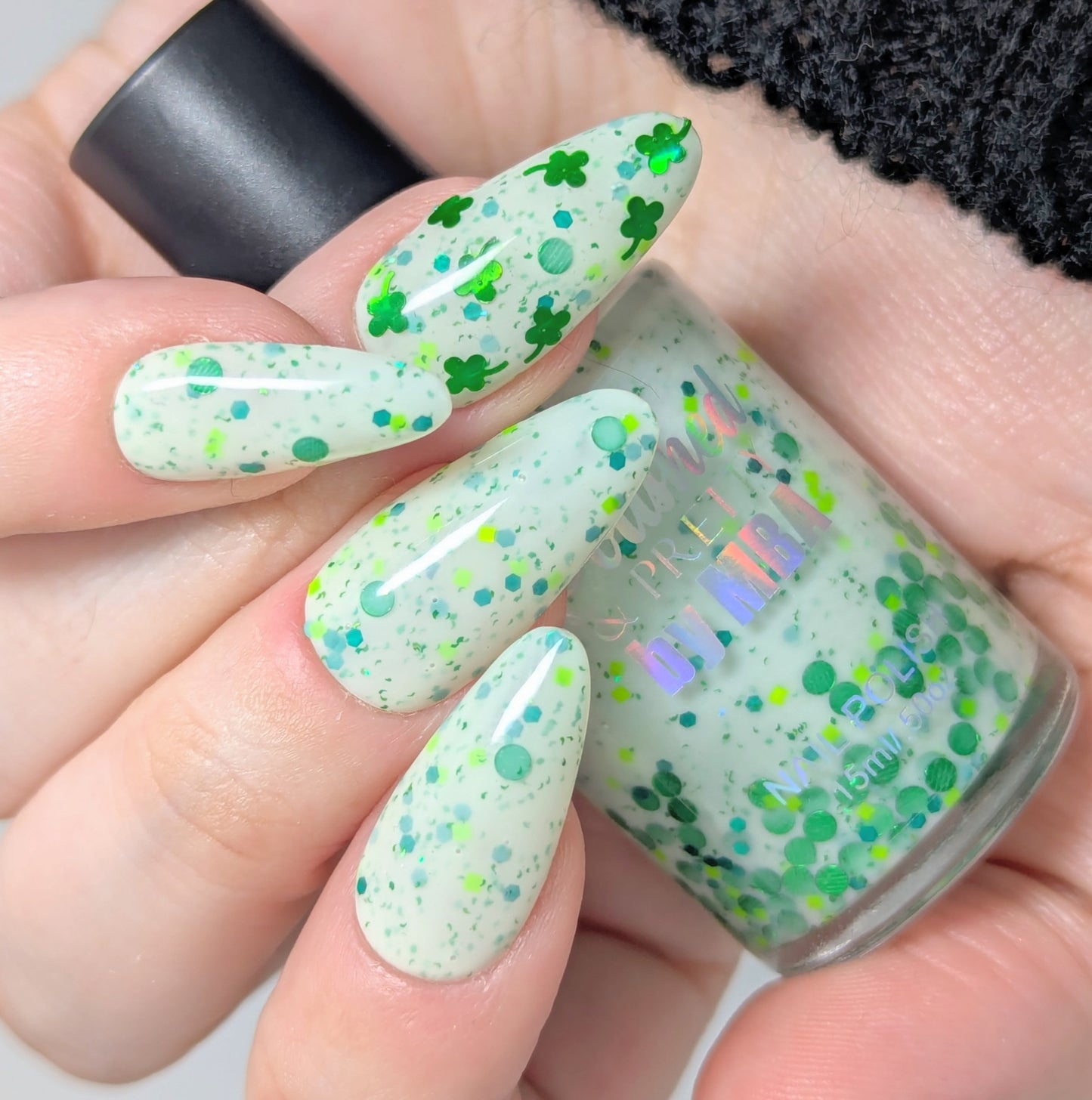 Shamrockin' & Rollin'-White Crelly Polish