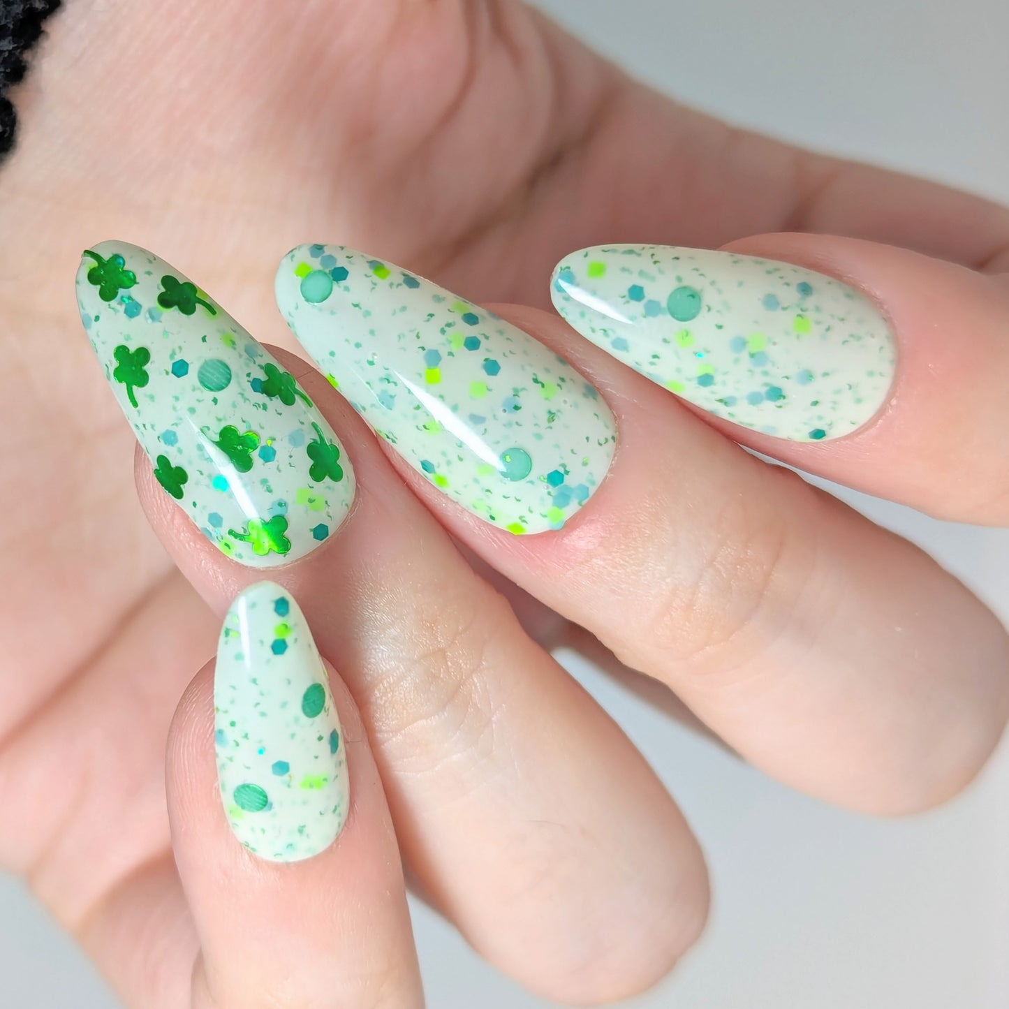 Shamrockin' & Rollin'-White Crelly Polish