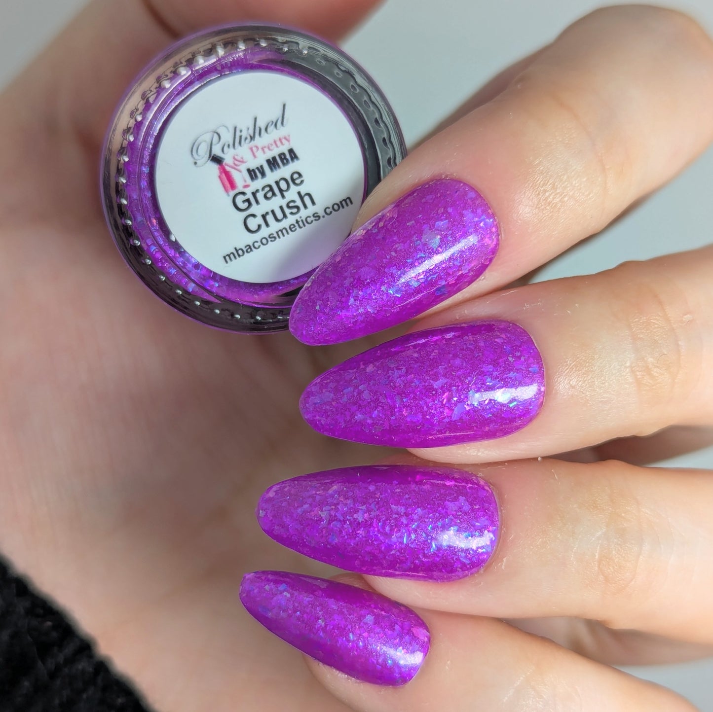 Grape Crush-Neon Flakie Nail polish