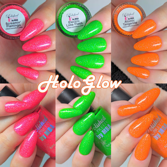 HoloGlow-Neon Holographic Nail Polish Collection