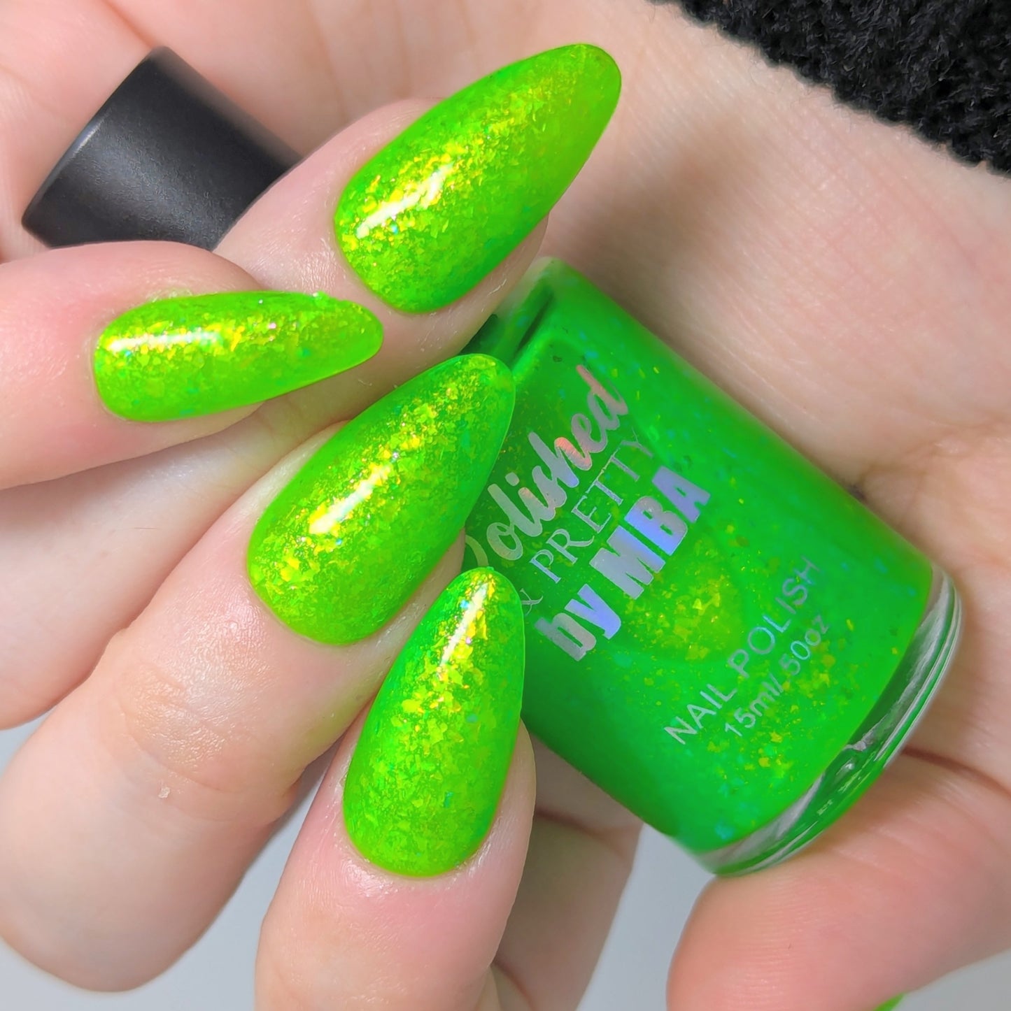 Lime Crush-Neon Flakie Nail polish