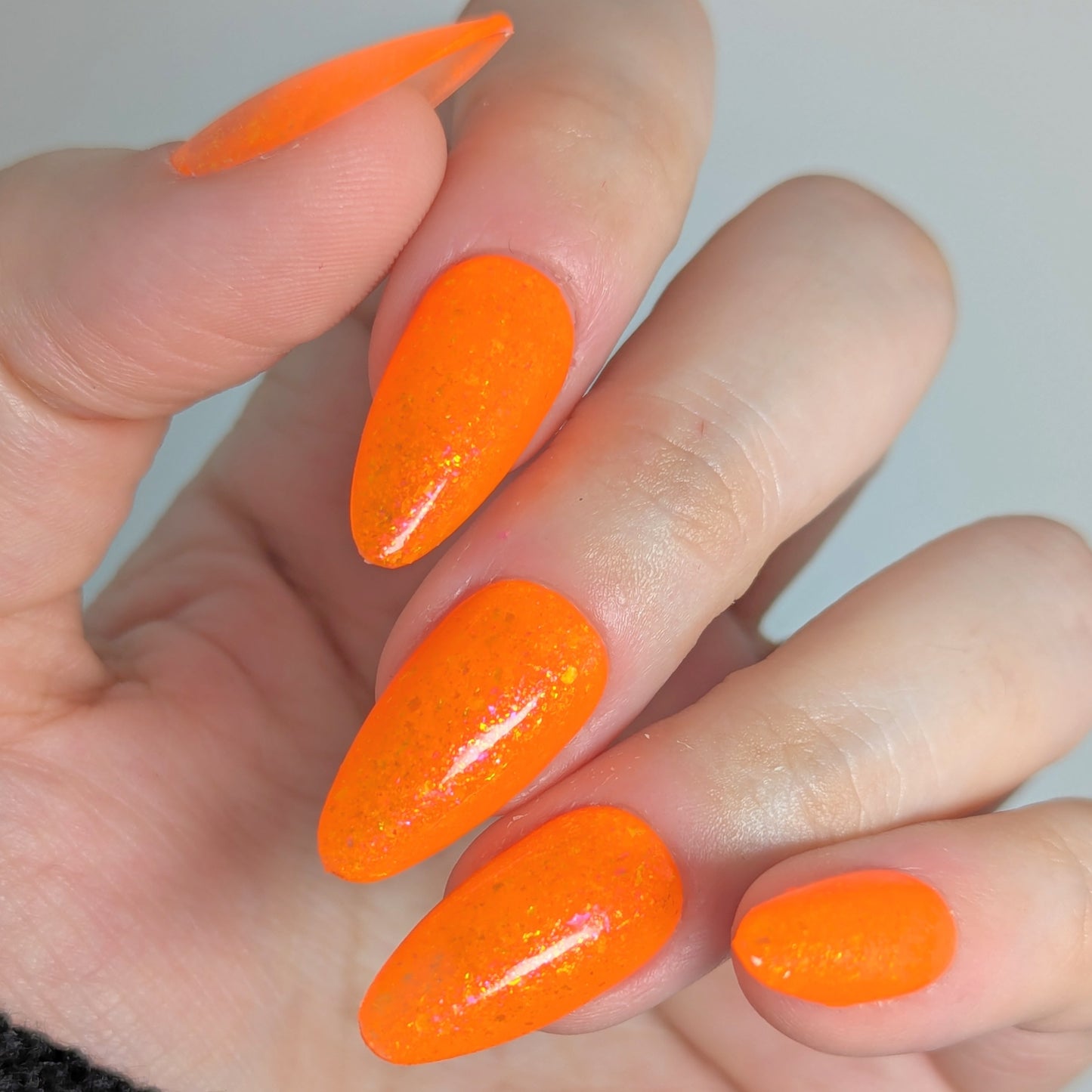 Orange Crush-Neon Flakie Nail polish