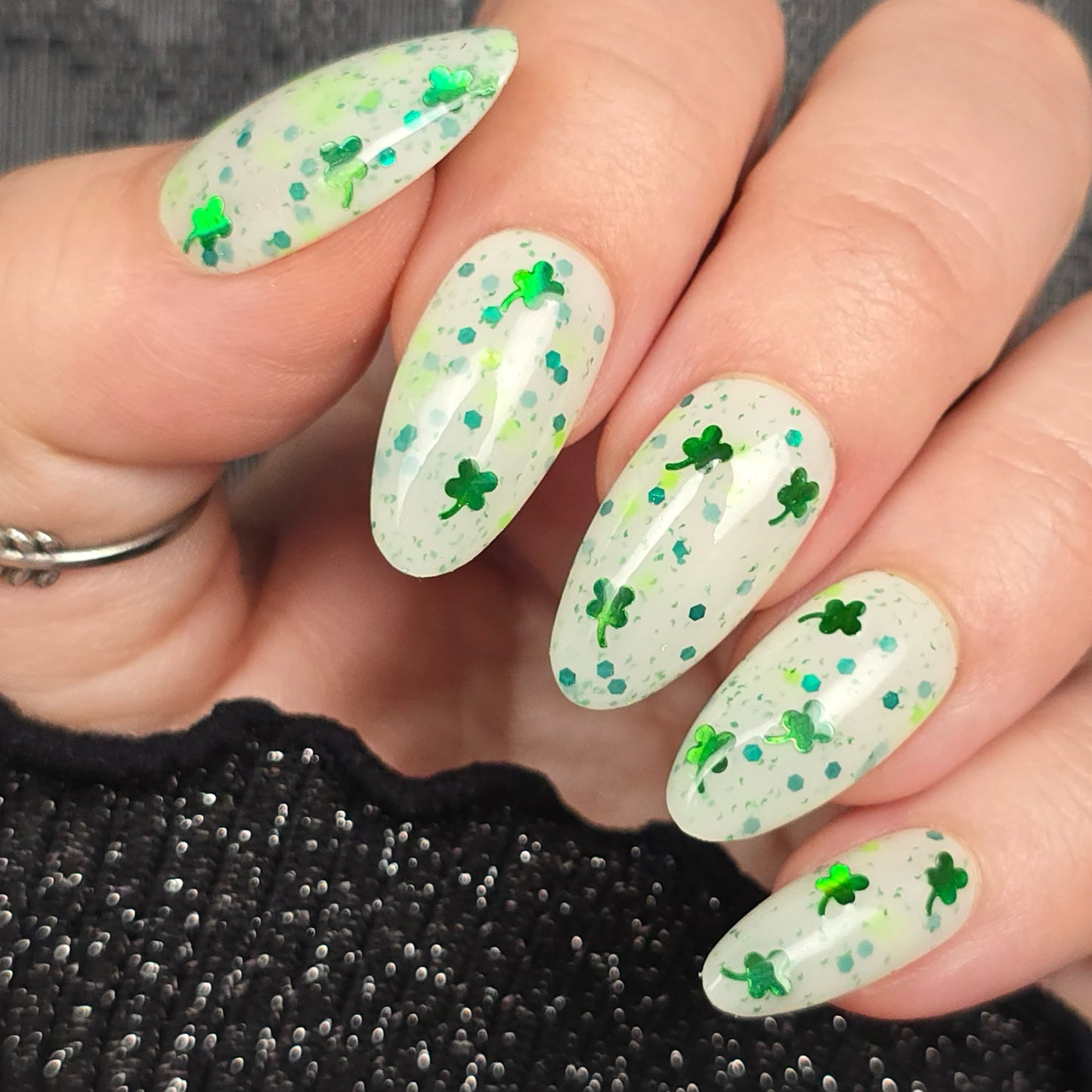 Shamrockin' & Rollin'-White Crelly Polish