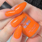 Atomic Tangerine-Neon Holographic Polish