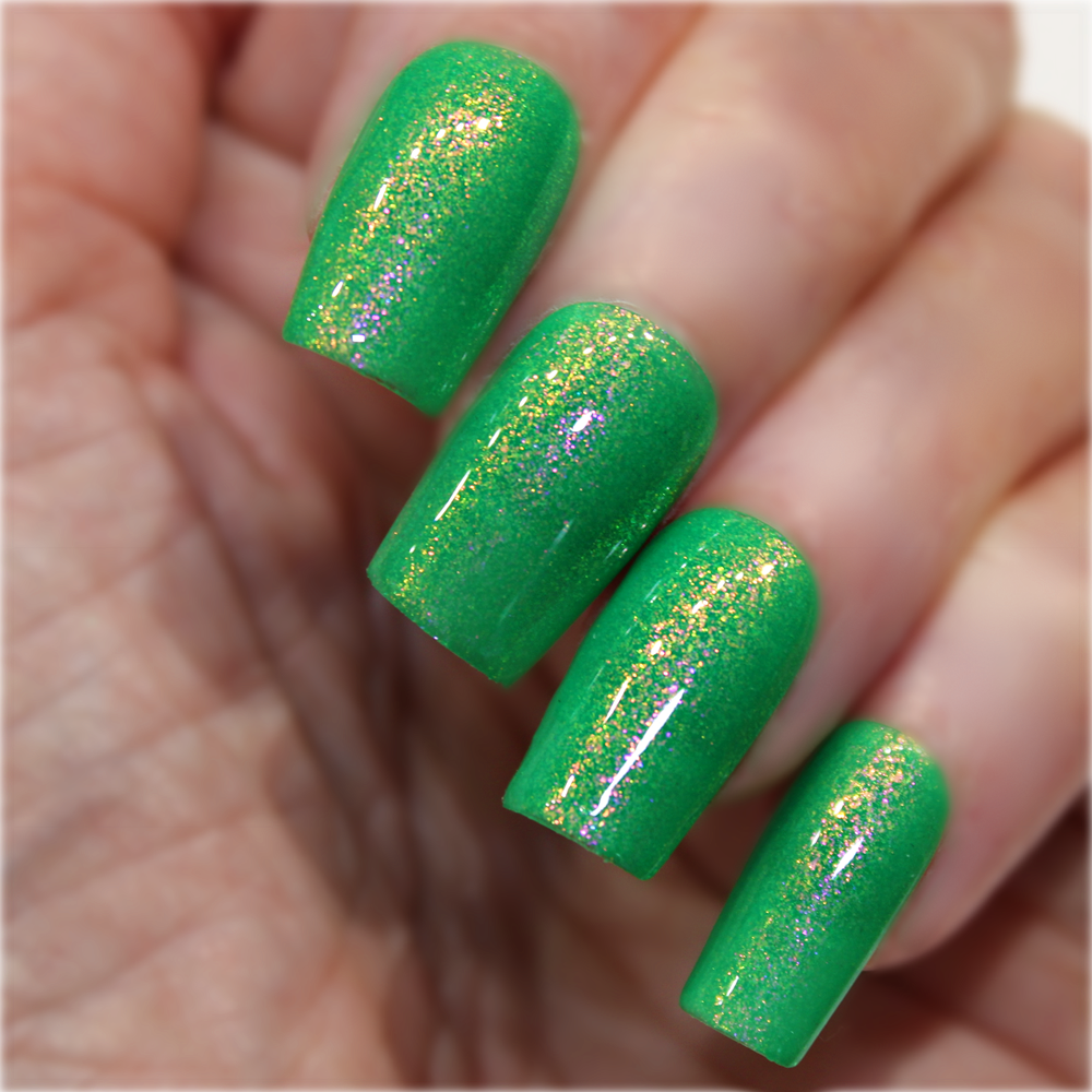 Watermelon Rind-Neon Shimmer Polish