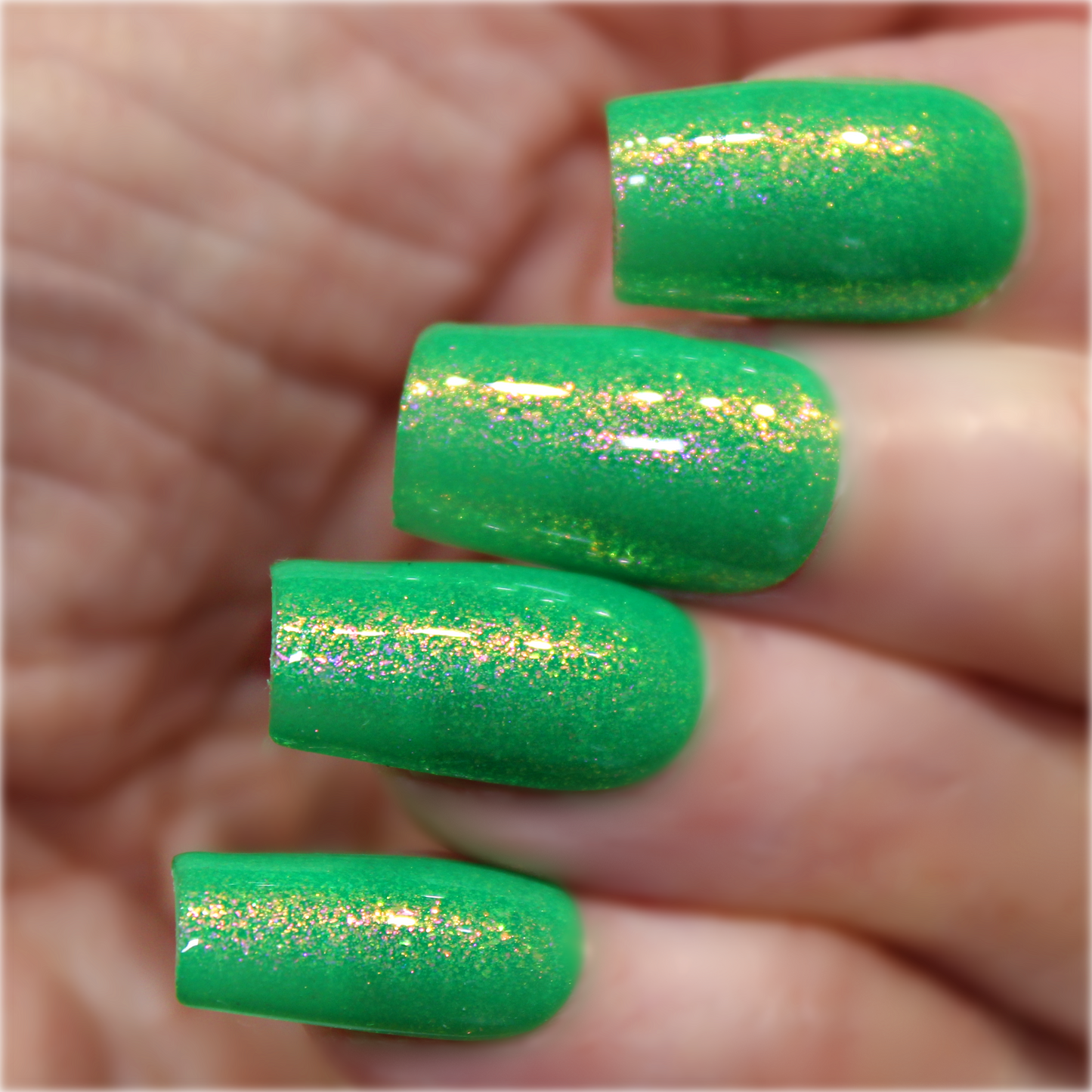 Watermelon Rind-Neon Shimmer Polish