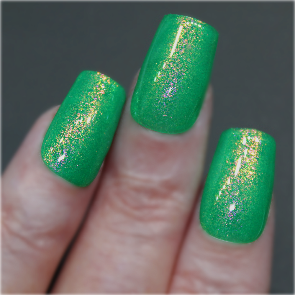 Watermelon Rind-Neon Shimmer Polish