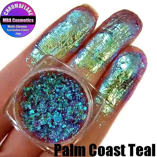 Palm Coast Teal-Chromaflake Multichrome Flake Eyeshadow Flakes