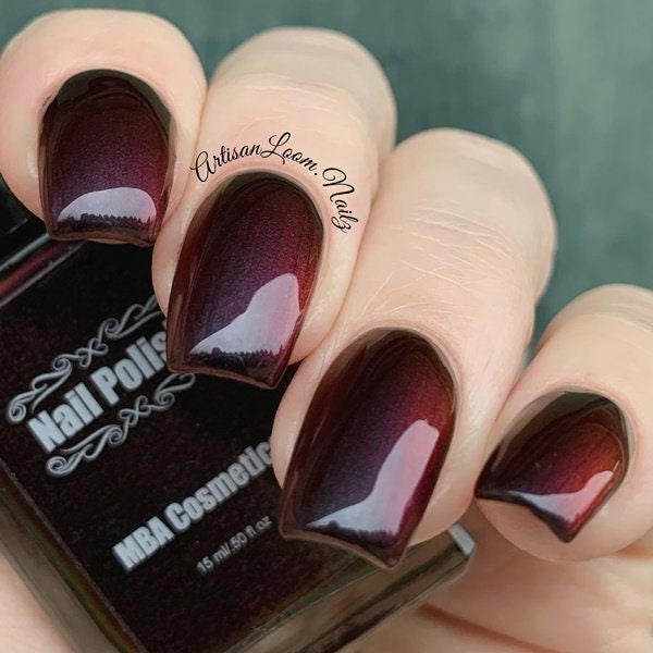 P.O.P Maple Red Fall Cream Collection Dark Maroon Red Pastel Nail Polish  Lacquer Varnish Indie Water Marble Stamping - Etsy