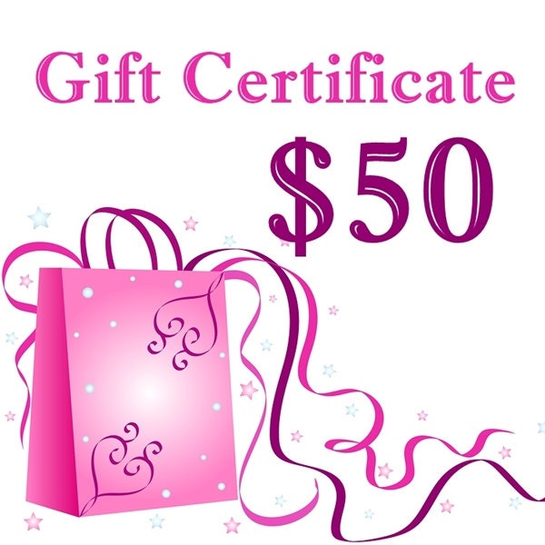 50 Dollar Gift Certificate - From My Beauty Addiction-Last Minute Gift