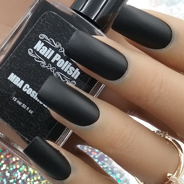 Ready to Ship Black Press on Nails. Black Nails. Matte Nails . Custom  Designs. Solid Color Presson Nails . Quality Press Ons. - Etsy