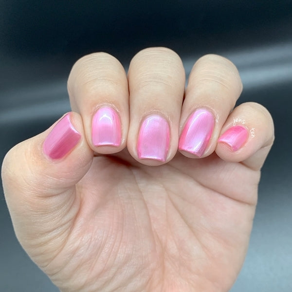 Bright Pink Holographic Nails - Sereia – SB Lux