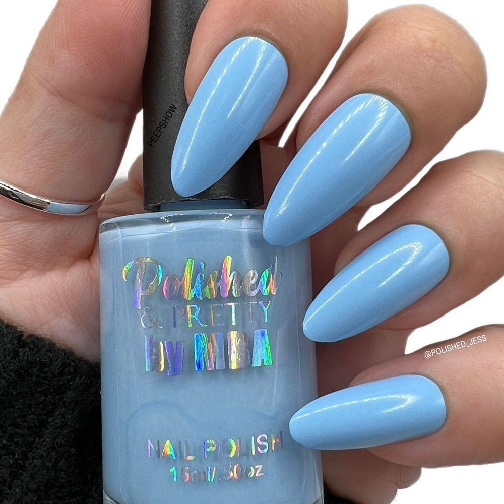 Pearl Nail Powder Blue - Masha`s Nails Shop