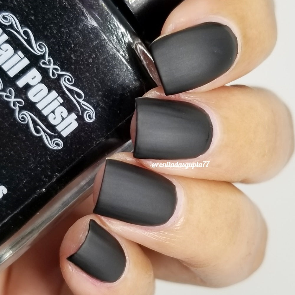 DIY Matte Black Nails | Matte black nails, Trendy nails, Matte black nail  polish