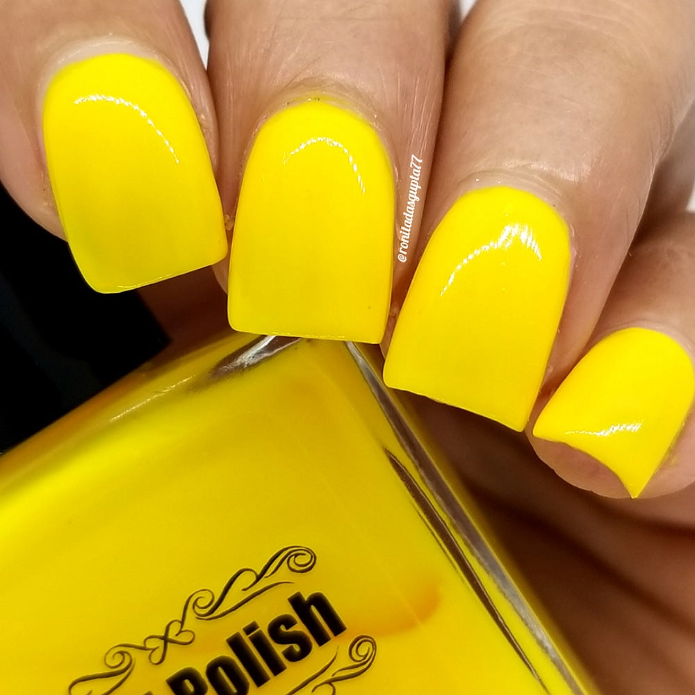 Canary Sun Neon Nail Polish-Large Cosmetics – 15ml MBA Bottle