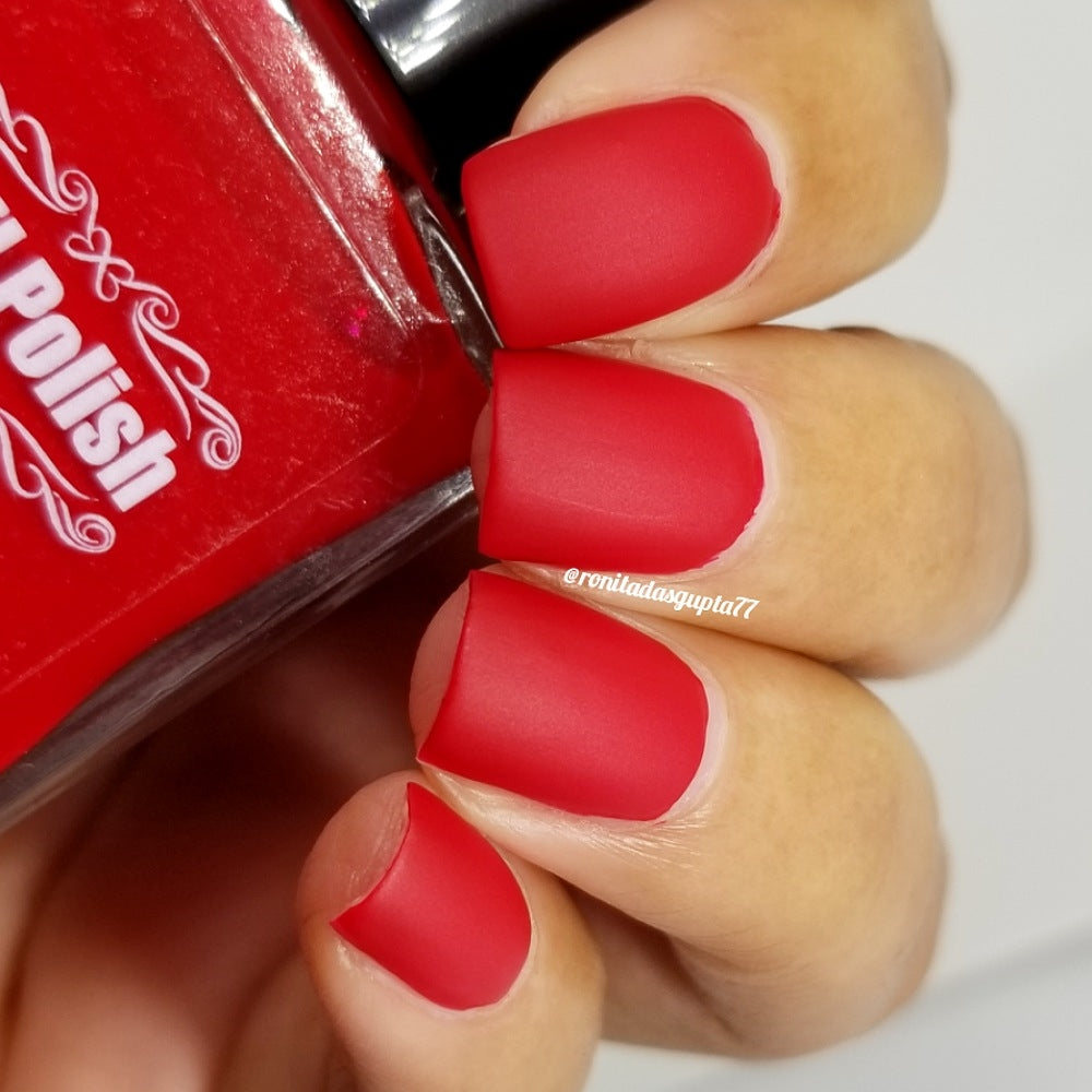 3INA the red nail polish that requires one coat. Only. — Beautique