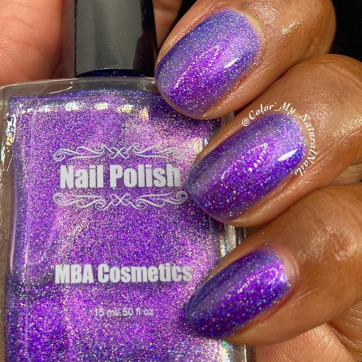Plum Dandy - Holographic: Plum Purple Holographic Rainbow Custom-Blended Glitter  Nail Polish / Indie Lacquer / Polish Me Silly $11.00